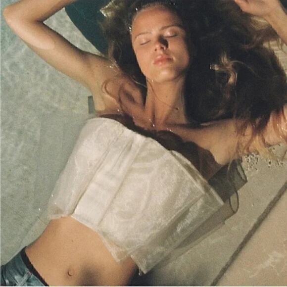 ZARA Strapless Crop Top NWT - Picture 6 of 12